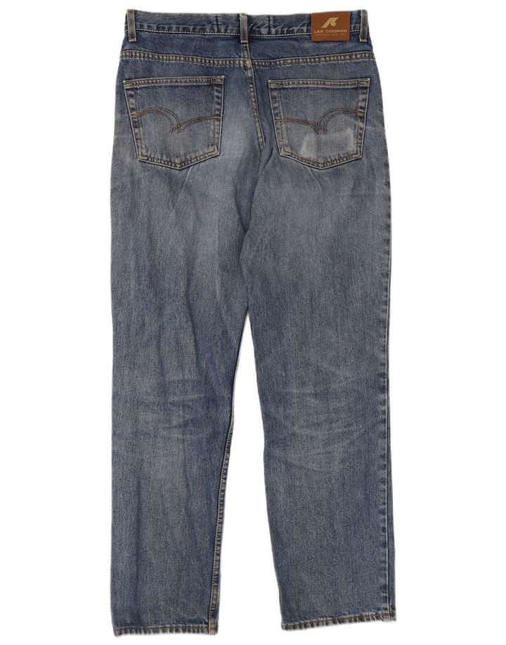 Lee Herren Straight Jeans W32 L30 Blaue Baumwolle