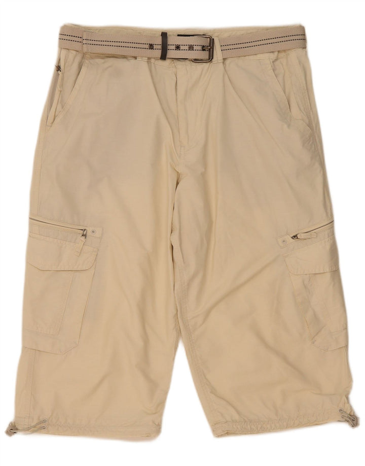 MARKS & SPENCER Herren Cargo-Bermudashorts W38 XL Beige Baumwolle