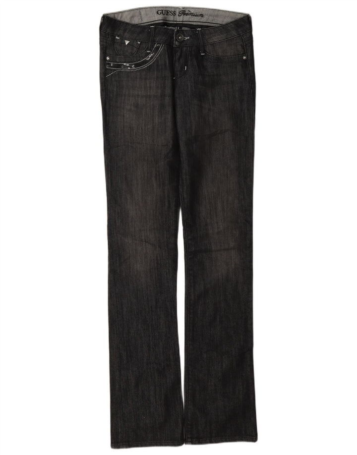 Guess Damen Bootcut Slim Jeans W26 L33 Graue Baumwolle