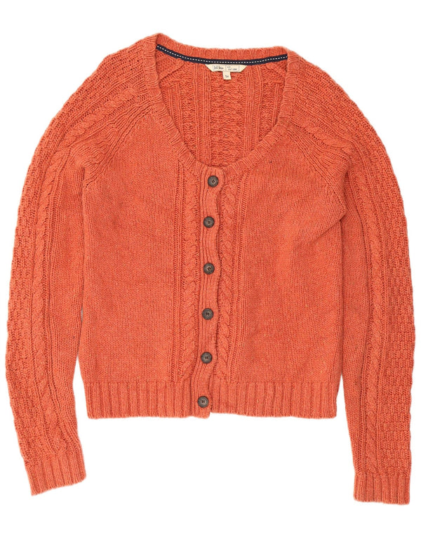 Fat Face Damen-Cardigan-Pullover UK 16 Large Orange Baumwolle