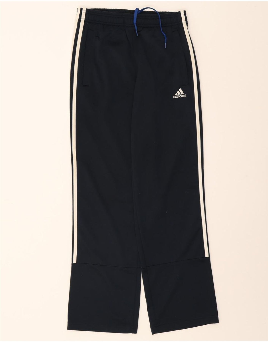 ADIDAS Mens Tracksuit Trousers XS Navy Blue Polyester Vintage Adidas and Second-Hand Adidas from Messina Hembry 
