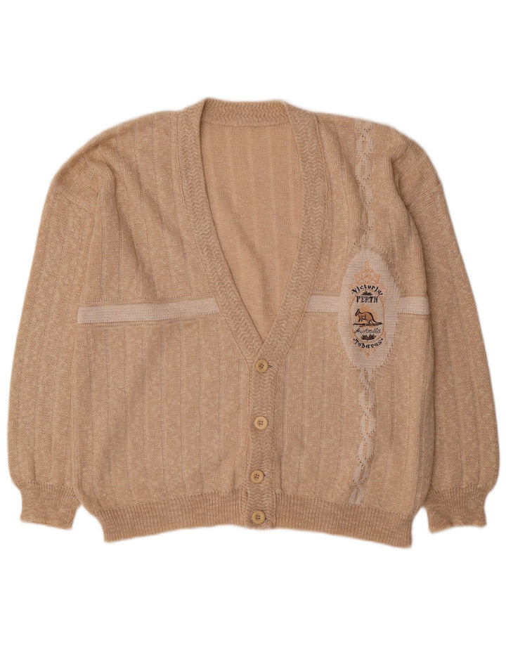 PERTH Herren Strickjacke Pullover IT 54 XL Beige Wolle