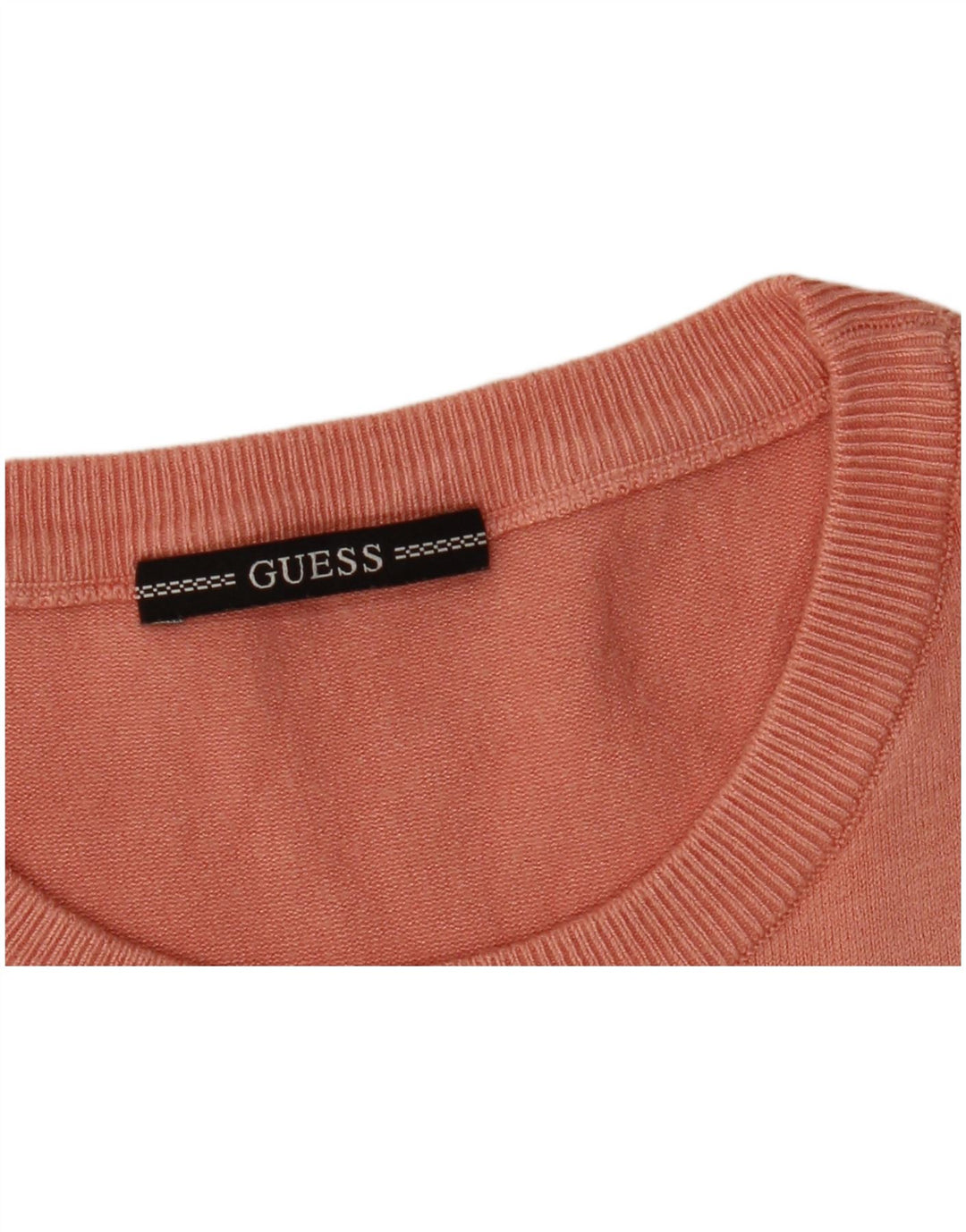Guess Damen-Pullover mit grafischem Rundhalsausschnitt, Gr. 14, Mittelrosa