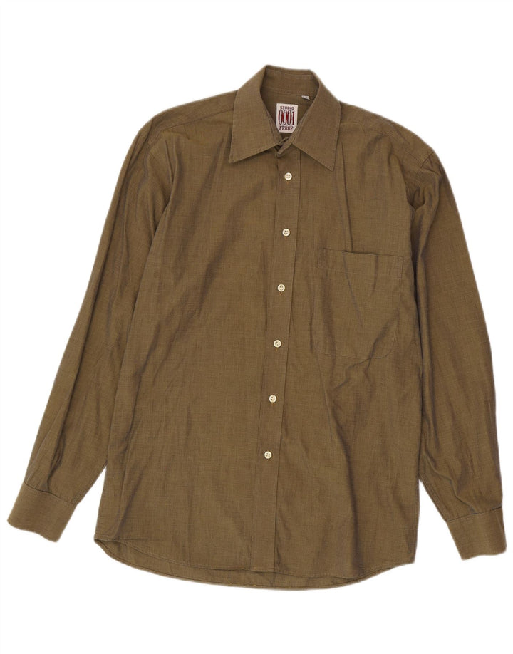 Ferre Herrenhemd Größe 38 15 Medium Khaki