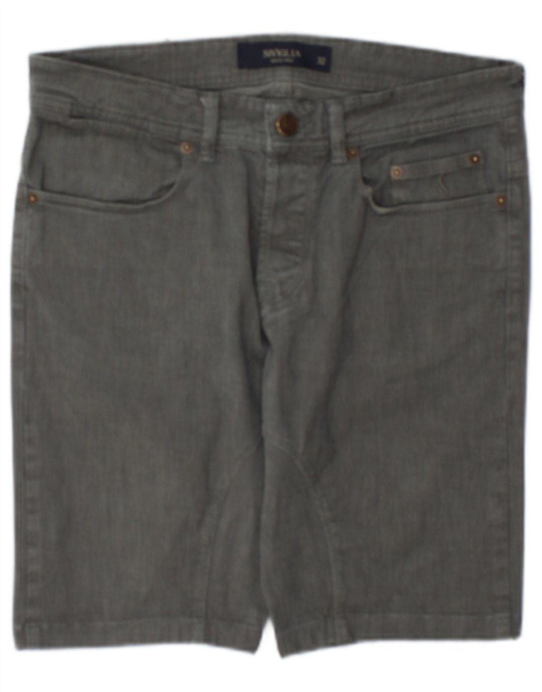SIVIGLIA Herren-Freizeitshorts W32 mittelgraue Baumwolle