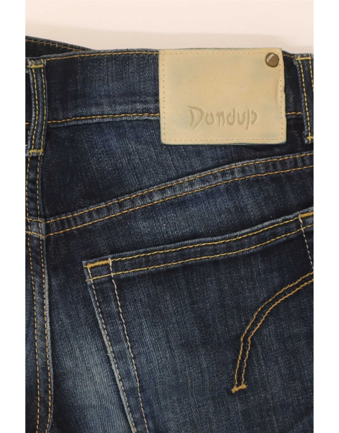Dondup Damen-Jeansshorts mit niedriger Taille, W30, mittleres Marineblau