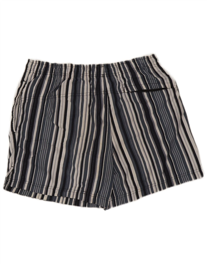 Calvin Klein Herren-Badeshorts, groß, blau gestreift, Polyester