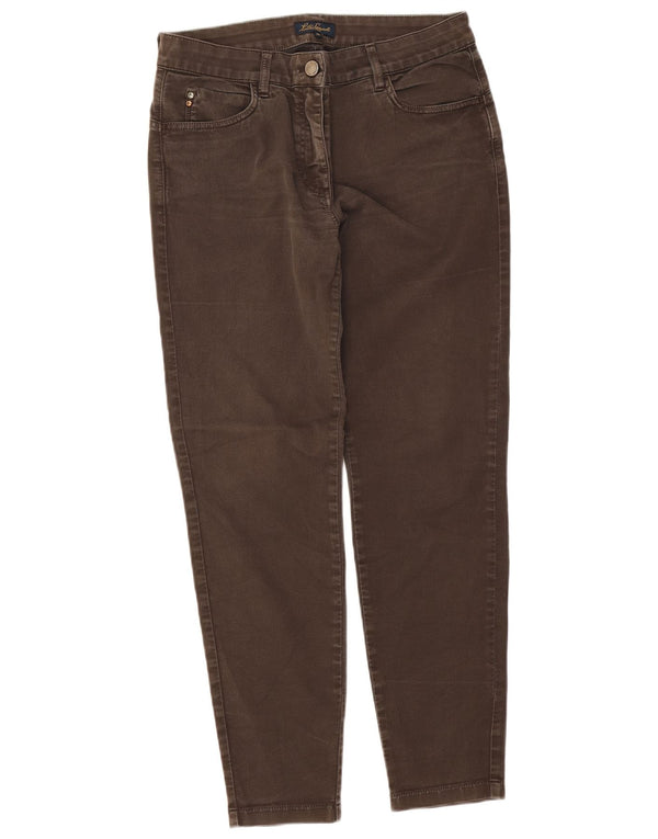 Luisa Spagnoli Damen Slim Jeans IT 46 Large W32 L29 Braune Baumwolle