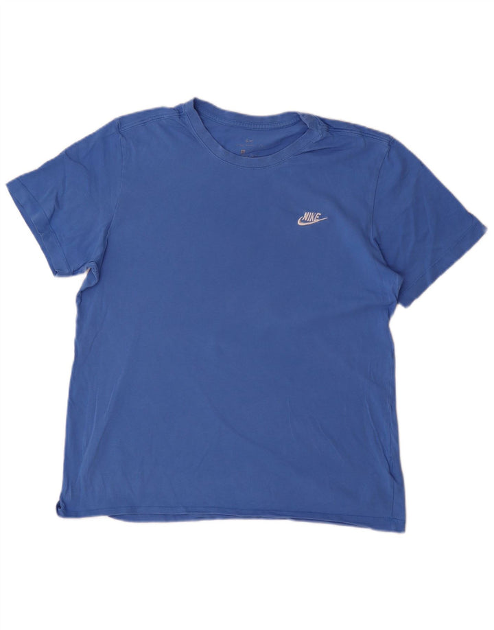 Nike Herren-T-Shirt aus mittelblauer Baumwolle