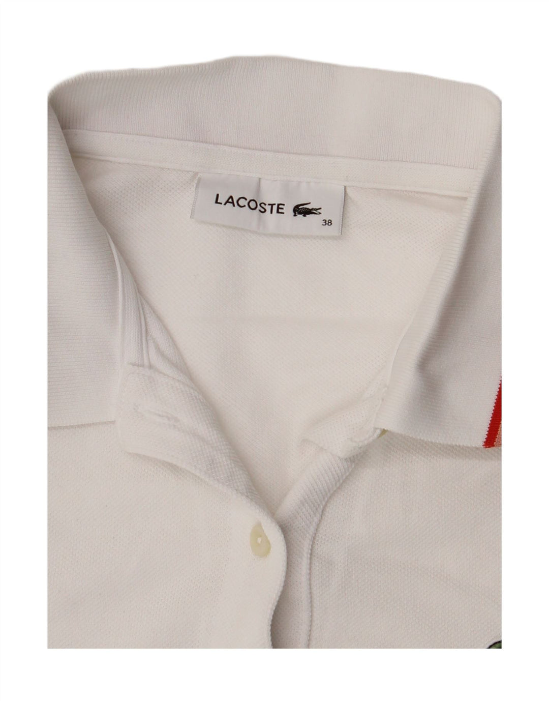 Lacoste Damen Poloshirt Größe 38 Medium Weiß
