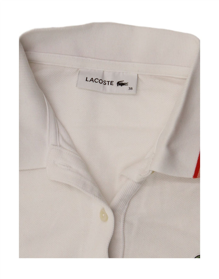 Lacoste Damen Poloshirt Größe 38 Medium Weiß