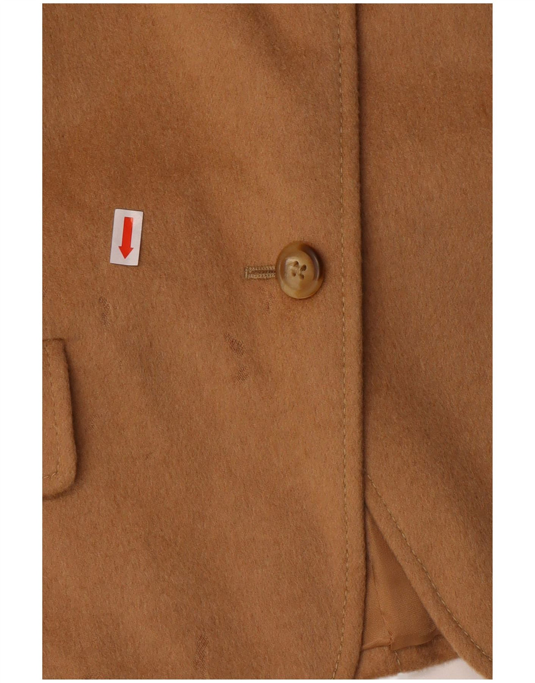 MAX MARA Damen-Blazerjacke mit 4 Knöpfen, UK 14, Größe L, Beige, Kamelhaar, klassisch