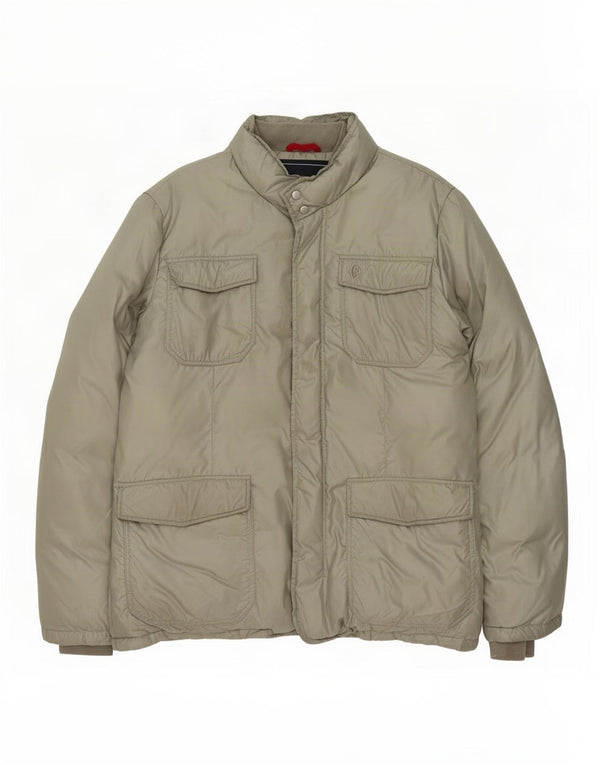 Conte of Florence Herren Wattierte Jacke UK 42 XL Grün Polyester