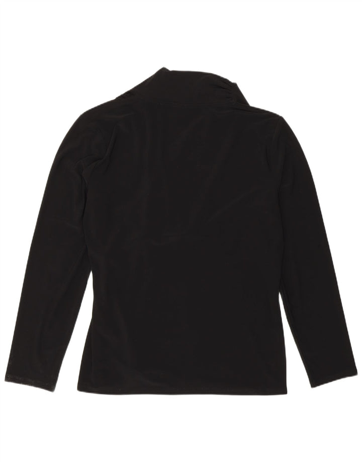 Dkny Damen Bluse Top UK 18 XL Schwarz Polyester