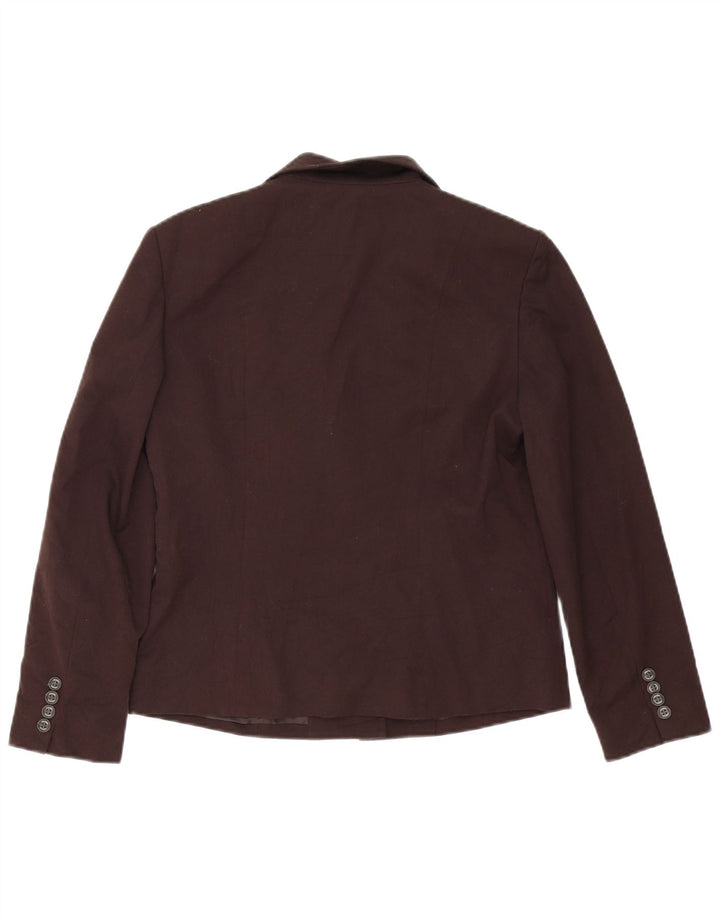 Chaps Damen-Blazerjacke mit 5 Knöpfen, US 10, Größe L, braun, Polyester