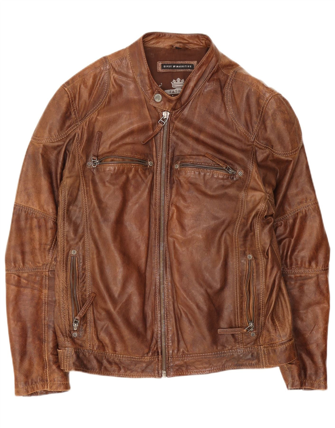 Gipsy Herren Lederjacke UK 42 XL Braun
