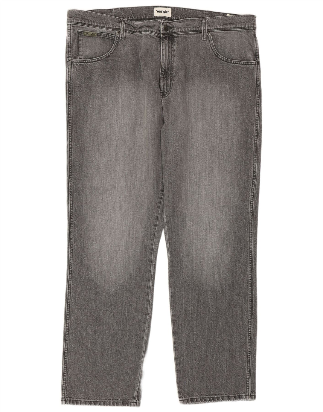 WRANGLER Herren Texas Straight Jeans W42 L32 Graue Baumwolle