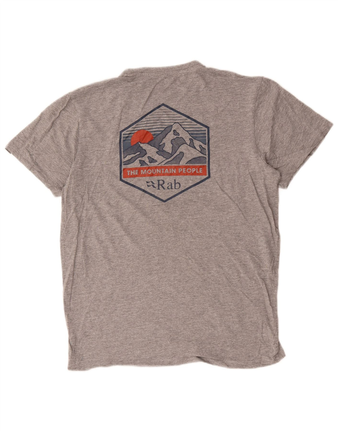 Rab Herren Grafik-T-Shirt-Oberteil Mittelgrau