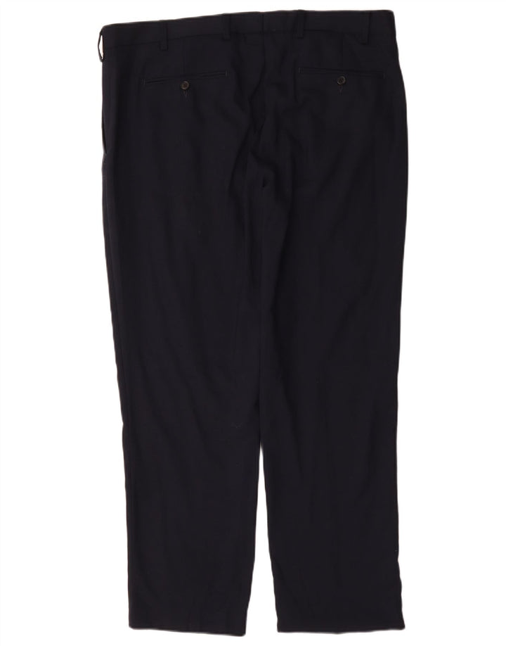 Marks & Spencer Herren-Anzughose mit normaler Passform, W38 L29, marineblaue Wolle