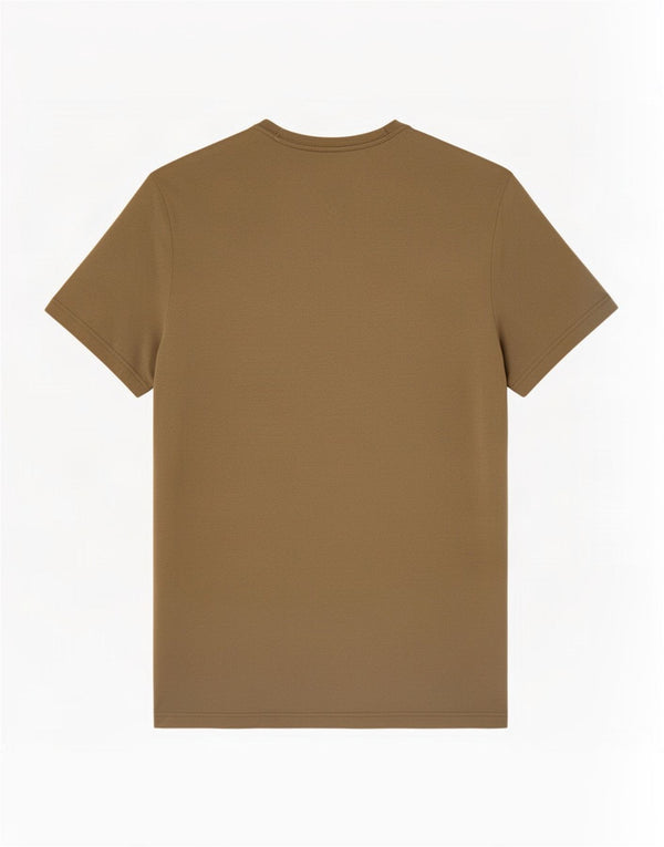 Tommy Hilfiger Herren Slim Fit T-Shirt Top Medium Khaki Baumwolle