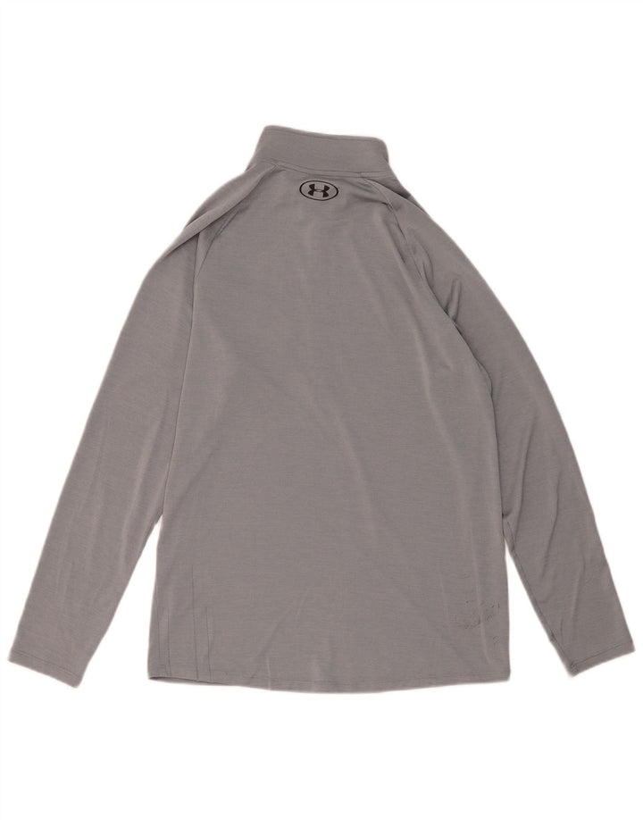 UNDER ARMOUR Herren Heat Gear Pullover-Trainingsoberteil mit Reißverschluss, Mittelgrau