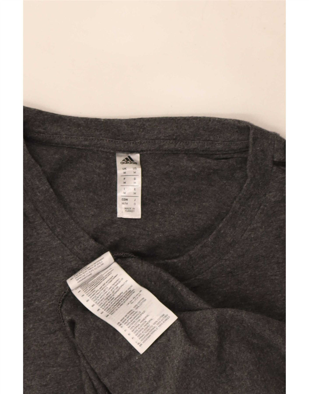 Adidas Herren T-Shirt Top mittelgraue Baumwolle