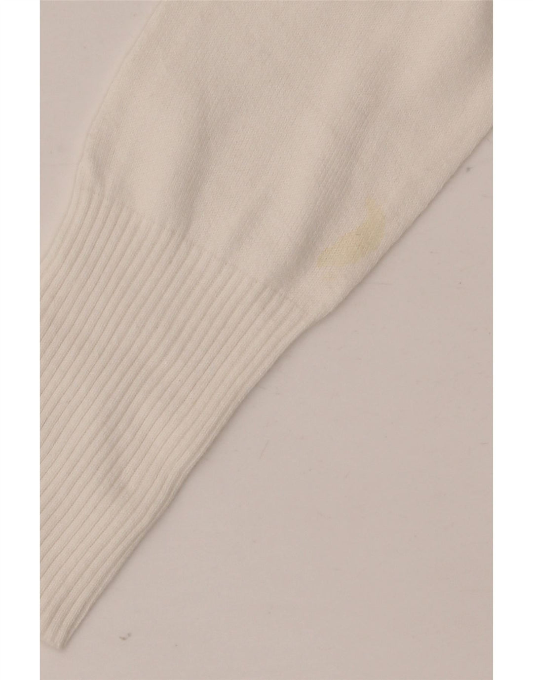 Zara Damen Longline-Cardigan-Pullover UK 12 Mittelweiße Baumwolle