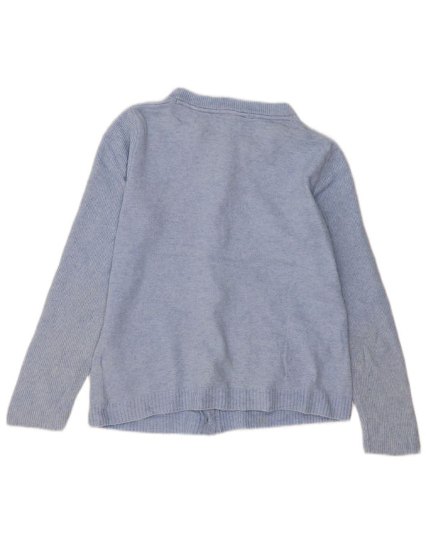 WHITE STUFF Damen-Cardigan-Pullover UK 12 Mittelblaues Nylon