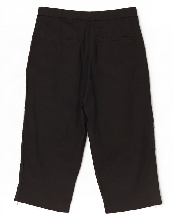 Zara Damen Bermudashorts Medium W28 Schwarz Lyocell