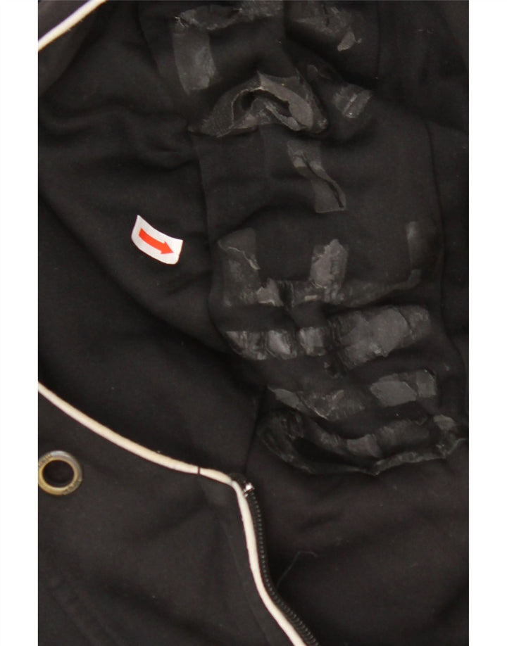 JACK & JONES Damen-Kapuzenpullover mit Reißverschluss, UK 14, Mittelschwarz, Farbblock