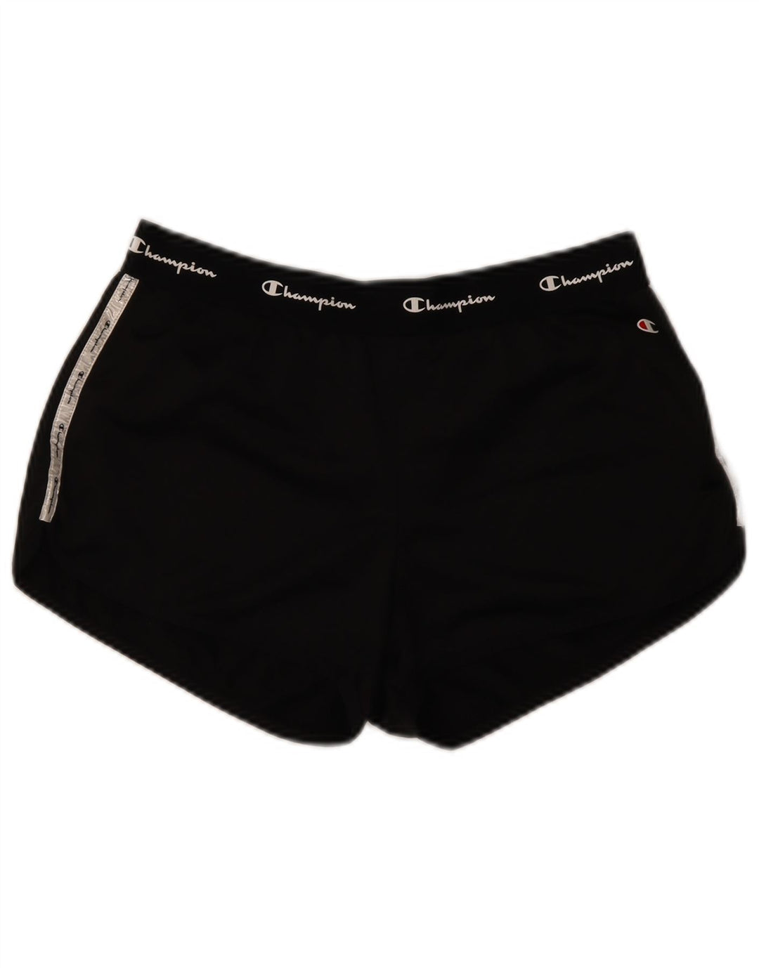Champion Womens Graphic Sport Shorts UK 14 Large Schwarz Polyester
