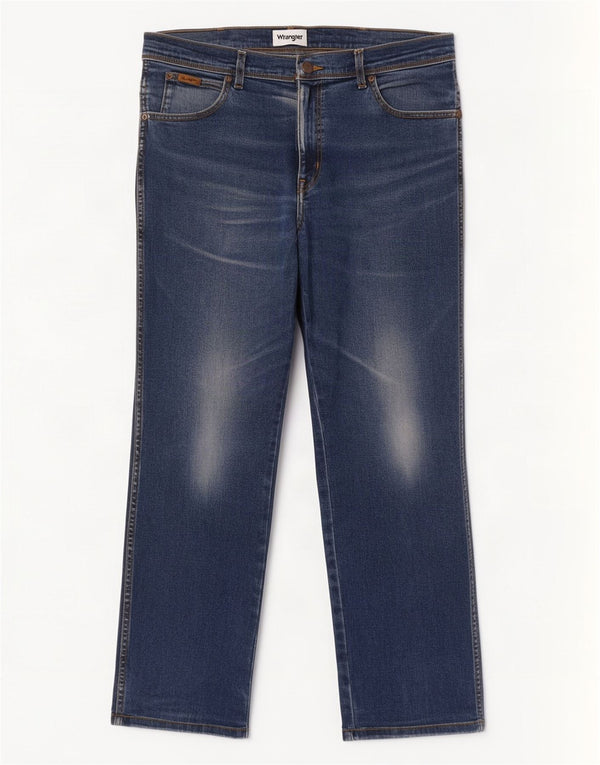 Wrangler Herren Texas Straight Jeans W36 L29 Blaue Baumwolle