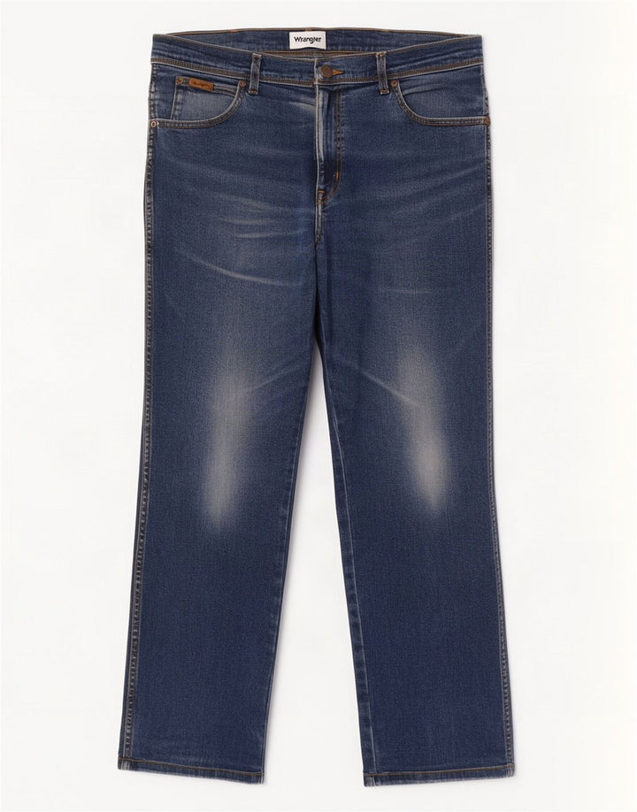 Wrangler Herren Texas Straight Jeans W36 L29 Blaue Baumwolle