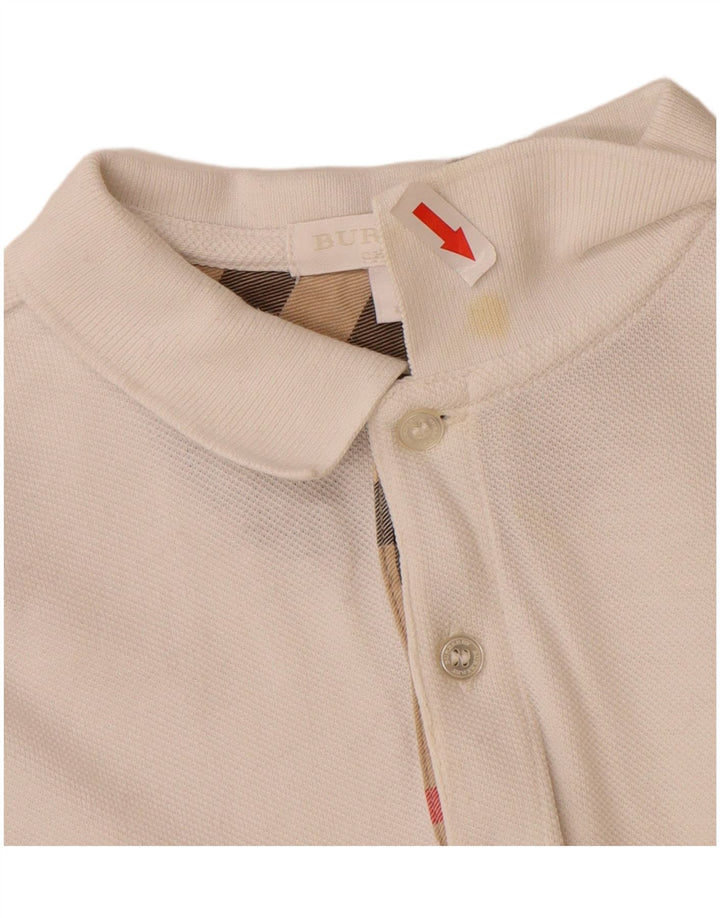 Burberry Poloshirt für Jungen, 6–7 Jahre, weiße Baumwolle
