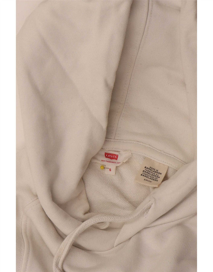 Levi's Herren-Pullover mit grafischem Kapuzenpullover, Größe S, Weiß