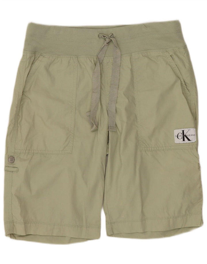 Calvin Klein Damen Chinoshorts Medium W30 Khaki Baumwolle