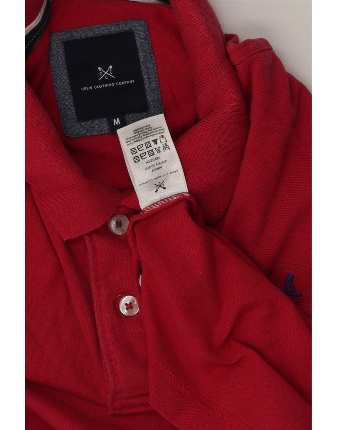 Crew Clothing Herren-Poloshirt aus mittelrosa Baumwolle
