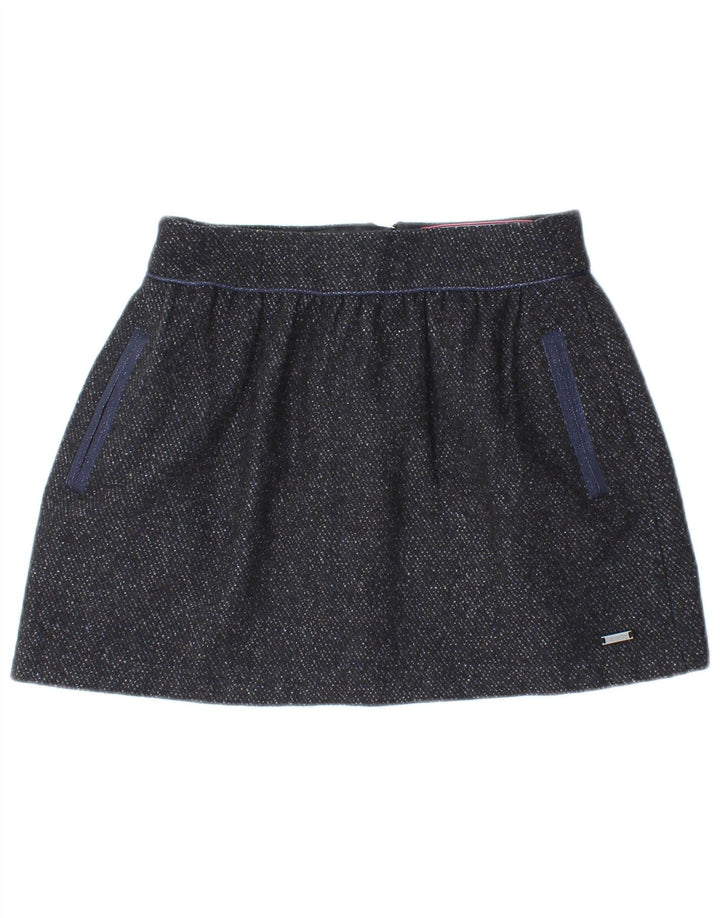 SUPERDRY Damen-Minirock, Größe S, Größe W27, grau meliertes Polyester