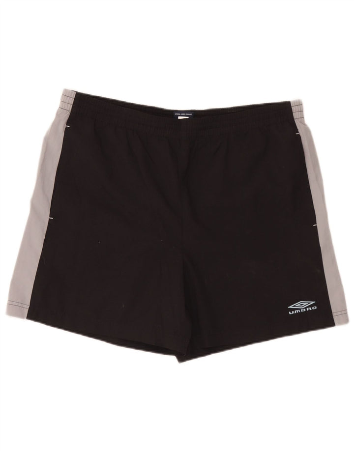 Umbro Herren-Sportshorts, groß, Schwarz, Farbblock