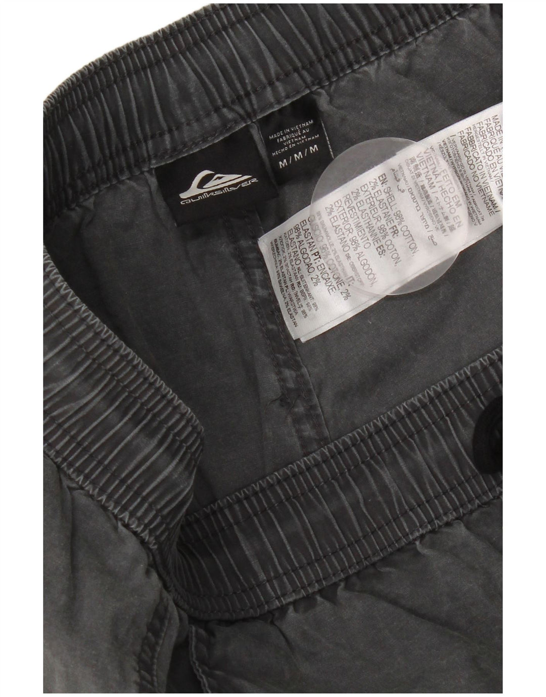 Quiksilver Herren-Shorts, Größe M, W32, Grau, Baumwolle