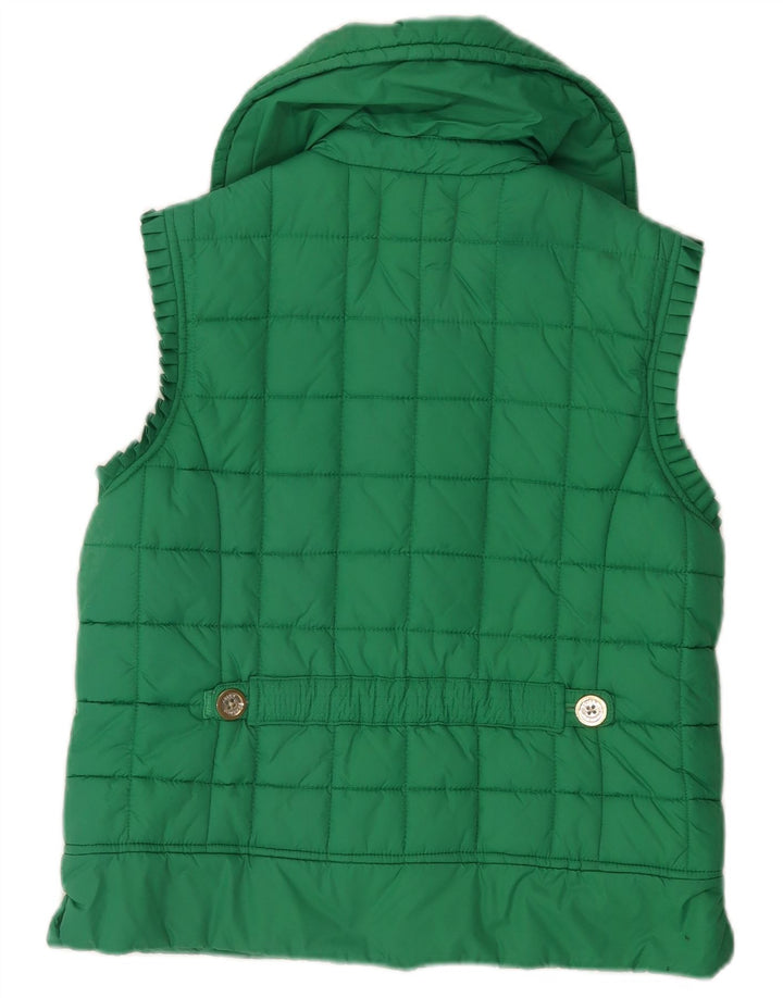 Juicy Couture Wattierte Damenweste UK 14 Mittelgrünes Polyester