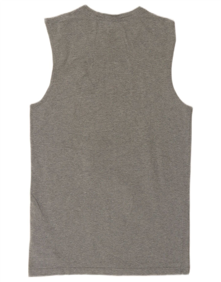 Nike Herren Weste Top UK 34/36 Small Graue Baumwolle