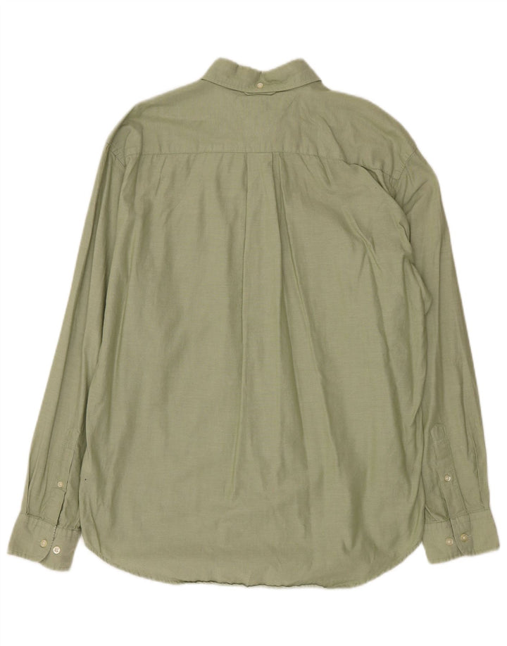 Tommy Hilfiger Herrenhemd aus mittelgrüner Baumwolle