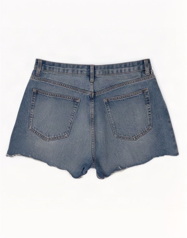 Topshop Damen Jeansshorts UK 18 XL W36 Blaue Baumwolle
