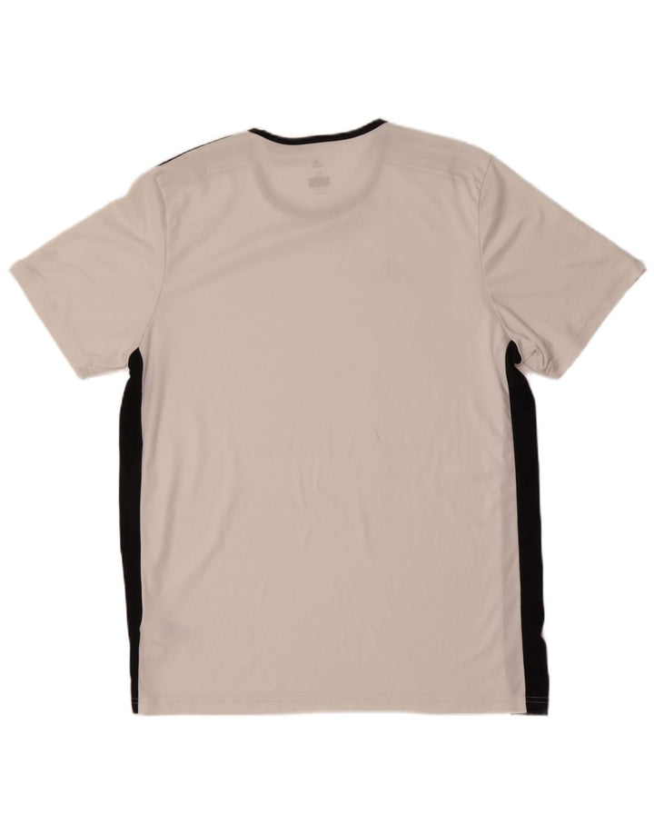 ADIDAS Herren Climalite T-Shirt Top XL Weiß Polyester