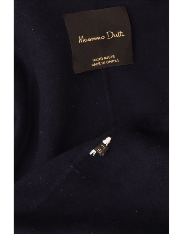 Massimo Dutti Damen Offener Übergroßer Mantel UK 10 Small Marineblau