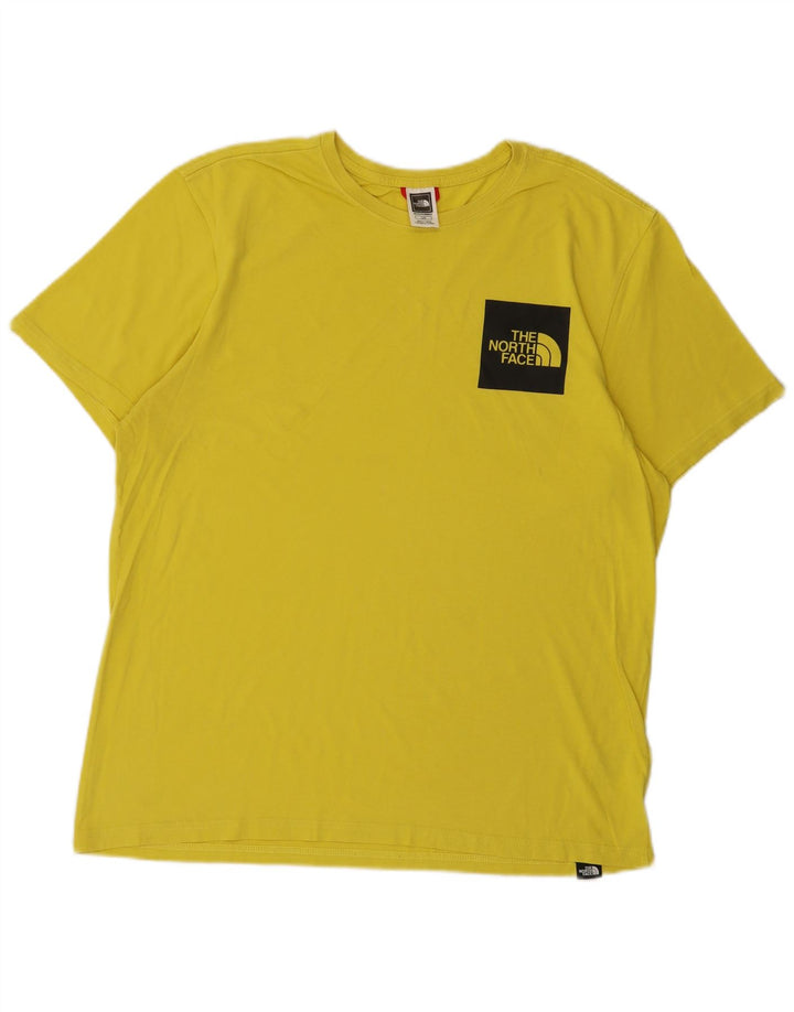 The North Face Herren T-Shirt Top Large Gelb Baumwolle