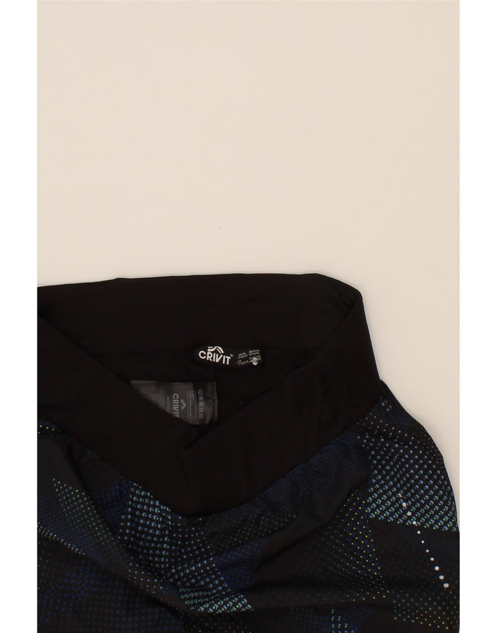 CRIVIT Womens Sport Shorts UK 12/14 Medium  Navy Blue Spotted Polyester Vintage Crivit and Second-Hand Crivit from Messina Hembry 