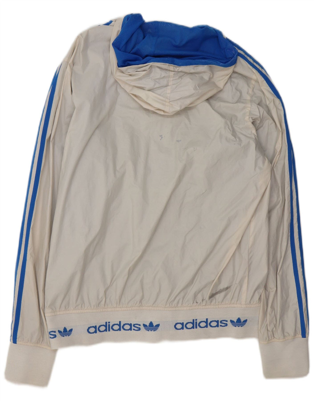 Adidas Herren Graphic Hooded Reversible Jacke UK 38 Mittelweiß Farbblock