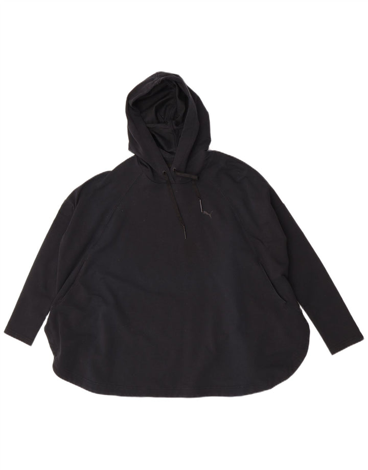 Puma Damen Übergroßer Kapuzenpullover UK 12 Medium Schwarz